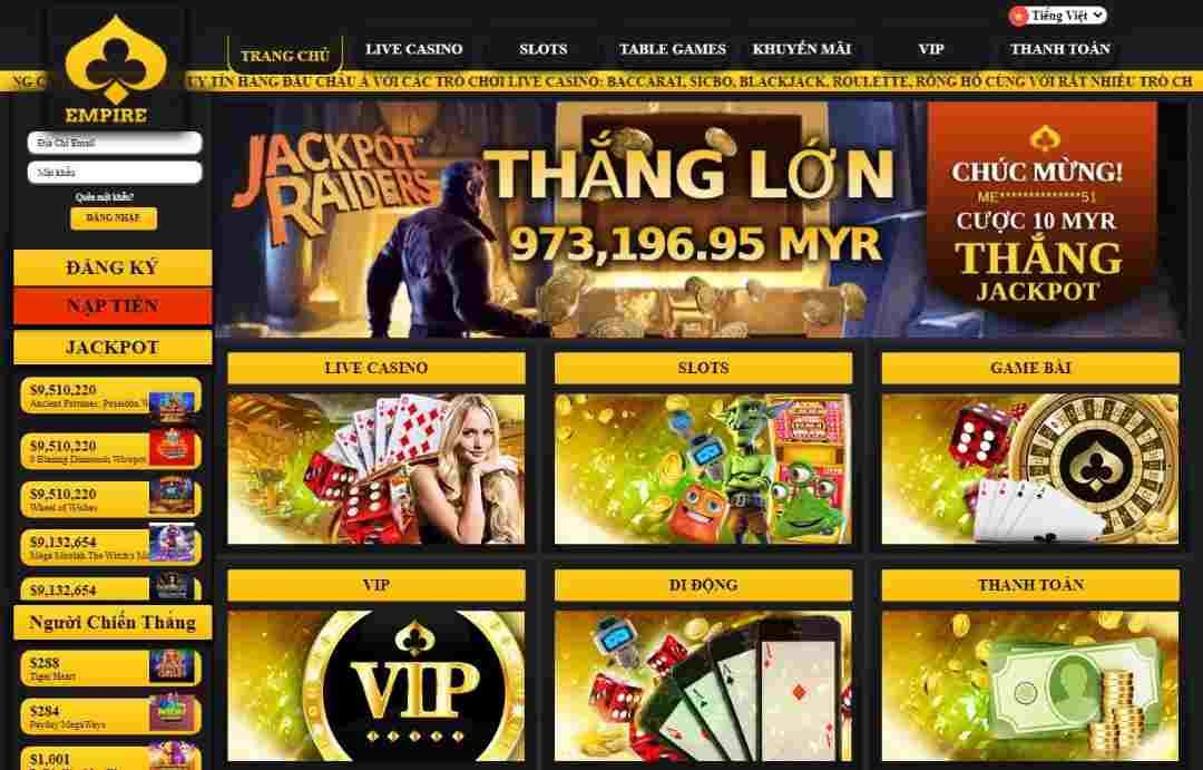 Giới thiệu tổng quan về sòng bài Empire Casino