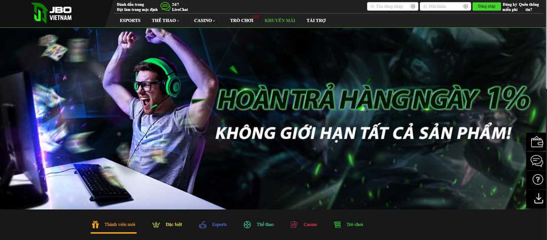 JBO vietnam là nhà game online